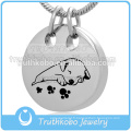 Toujours Dans Mon Coeur Urne En Acier Inoxydable De Haute Qualité Souvenir Bleu Émail Pet Cendres Pendentif Argent Crémation Collier En Gros